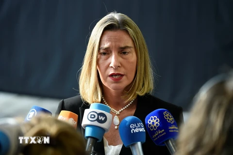 Đại diện cấp cao phụ trách chính sách an ninh và đối ngoại của Liên minh châu Âu Federica Mogherini. (Ảnh: AFP/TTXVN)