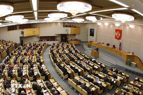Toàn cảnh phiên họp của Duma Quốc gia Nga tại Moskva. (Ảnh: TASS/TTXVN)