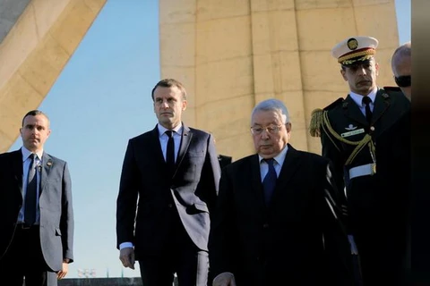 Tổng thống Algeria Abdelaziz Bouteflika và Tổng thống Pháp Emmanuel Macron. (Nguồn: Reuters)