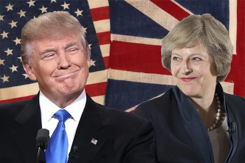 Tổng thống Mỹ Donald Trump và Thủ tướng Anh Theresa May. (Nguồn: Getty)