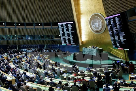 Một phiên họp của Đại hội đồng Liên hợp quốc. (Ảnh: AFP/TTXVN)