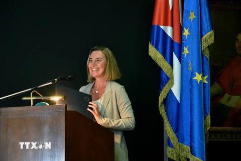 Đại diện cấp cao Liên minh châu Âu (EU) về chính sách an ninh và đối ngoại Federica Mogherini. (Ảnh: AFP/TTXVN)