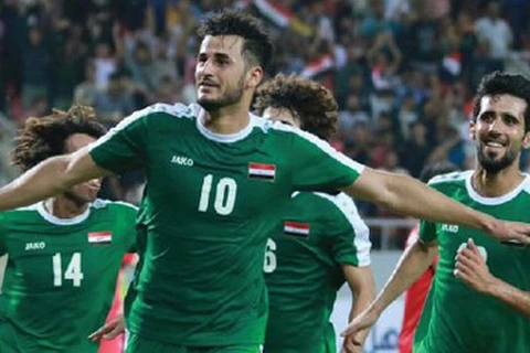 Tiền đạo Aymen Hussein bên phía U23 Iraq. (Nguồn: baotintuc.vn)