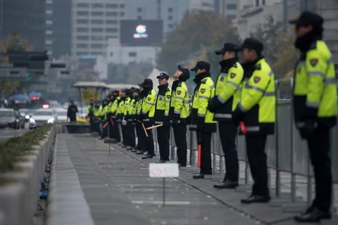 Cảnh sát hàn Quốc. (Ảnh: AFP/TTXVN)