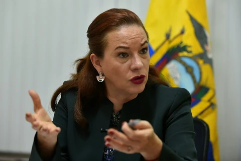 Ngoại trưởng Ecuador Maria Fernanda Espinosa. (Ảnh: AFP/TTXVN)