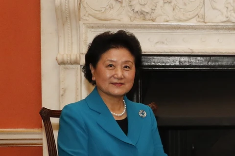 Phó Thủ tướng Trung Quốc, kiêm Đặc phái viên của Chủ tịch Tập Cận Bình, bà Lưu Diên Đông. (Ảnh: THX/TTXVN)