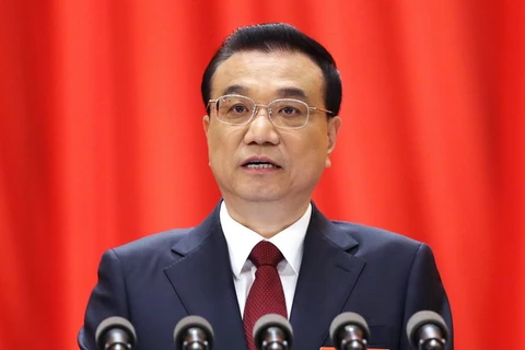 Thủ tướng Trung Quốc Lý Khắc Cường phát biểu tại lễ khai mạc Kỳ họp thứ nhất Quốc hội Trung Quốc. (Ảnh: THX/TTXVN)