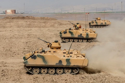 Xe quân sự Thổ Nhĩ Kỳ. (Ảnh: AFP/TTXVN)