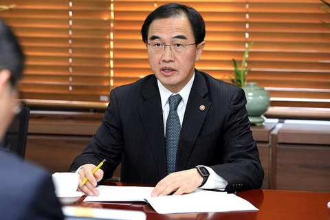 Bộ trưởng Bộ Thống nhất Hàn Quốc Cho Myoung-gyon. (Ảnh: Yonhap/TTXVN)