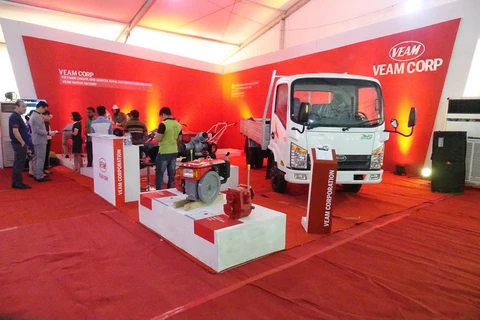 Gian hàng trưng bày của VEAM tại triển lãm. (Nguồn: Đại sứ quán Việt Nam tại Bangladesh cung cấp)