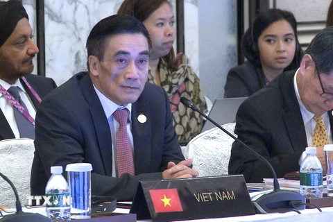 Thứ trưởng Bộ Tài chính Việt Nam Trần Xuân Hà tại Hội nghị. (Ảnh: Xuân Vịnh/TTXVN)