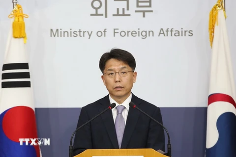 Người phát ngôn Bộ Ngoại giao Hàn Quốc. (Ảnh: Yonhap/TTXVN)
