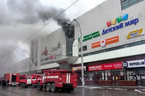 Một vụ chát tại trung tâm mua sắm Kemerovo của Nga. (Nguồn: myjoyonline)