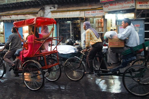 Xe kéo trong khu phố cổ của Delhi của Ấn Độ. (Nguồn: UN)