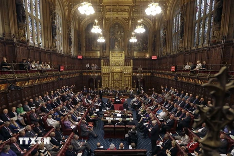 Toàn cảnh cuộc họp Thượng viện Anh tại thủ đô London. (Ảnh: AFP/TTXVN)