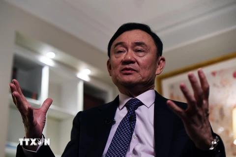 Cựu Thủ tướng Thái Lan Thaksin Shinawatra. (Ảnh: AFP/TTXVN)