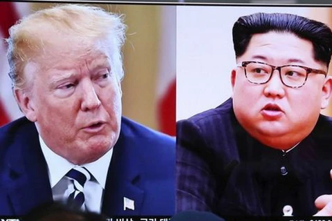 Tổng thống Mỹ Donald Trump và nhà lãnh đạo Triều Tiên Kim Jong-un. (Nguồn: AP)