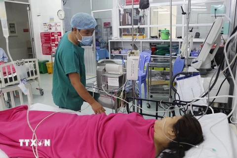 Sản phụ đã qua cơn nguy kịch và đang tiếp tục điều trị tại Bệnh viện. (Ảnh: Thanh Sang/TTXVN)
