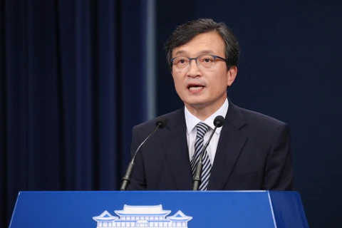 Người phát ngôn Phủ Tổng thống Hàn Quốc Kim Eui-kyeom. (Nguồn: Yonhap)