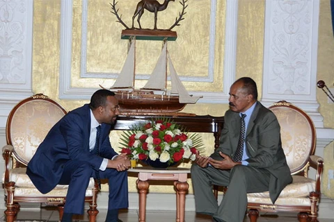 Tổng thống Eritrea Isaias Afwerki và Thủ tướng Ethiopia Abiy. (Nguồn: tesfanews) 