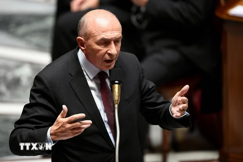 Bộ trưởng Nội vụ Pháp Gerard Collomb. (Nguồn: AFP/TTXVN)