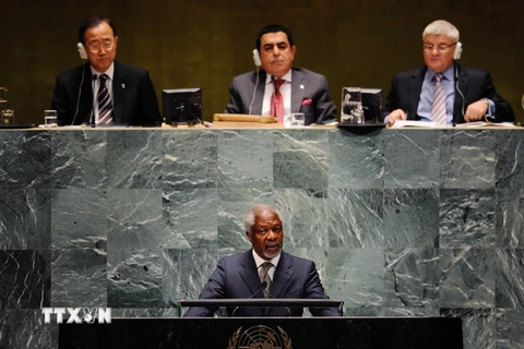 Cựu Tổng Thư ký Liên hợp quốc Kofi Annan. (Ảnh: TTXVN phát)