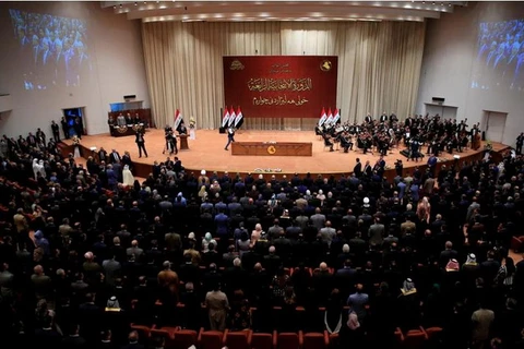 Các nghị sỹ Iraq trong phiên họp đầu tiên của quốc hội Iraq mới tại Baghdad, Iraq ngày 3/9. (Nguồn: Reuters)