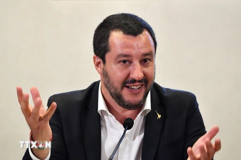 Bộ trưởng Nội vụ Italy Matteo Salvini. (Ảnh: AFP/TTXVN)