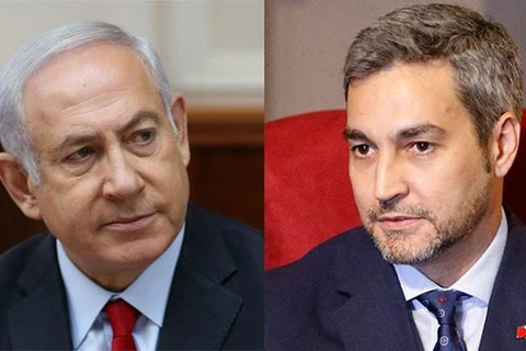 Thủ tướng Israel Benjamin Netanyahu và Tổng thống Paraguay Mario Abdo. (Nguồn: ynetnews)