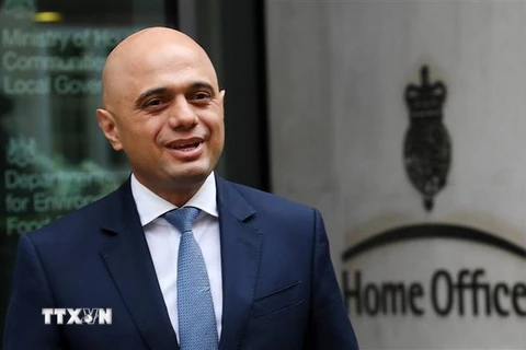 Bộ trưởng Nội vụ Anh Sajid Javid. (Ảnh: EPA-EFE/TTXVN)