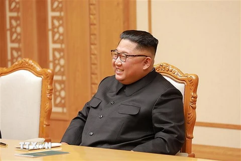  Nhà lãnh đạo Triều Tiên Kim Jong-un. (Ảnh: AFP/TTXVN)