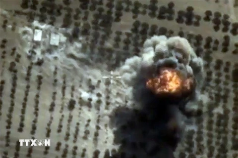 Không lực Nga oanh kích các mục tiêu tại tỉnh Idlib của Syria. (Ảnh tư liệu: AFP/TTXVN)