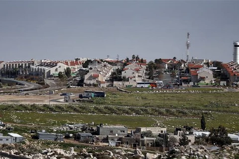 Quang cảnh khu định cư Adam của Israel gần thành phố Ramallah, Bờ Tây. (Ảnh: AFP/TTXVN)