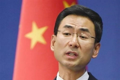 Người phát ngôn Bộ Ngoại giao Trung Quốc Cảnh Sảng. (Ảnh: Kyodo/TTXVN)