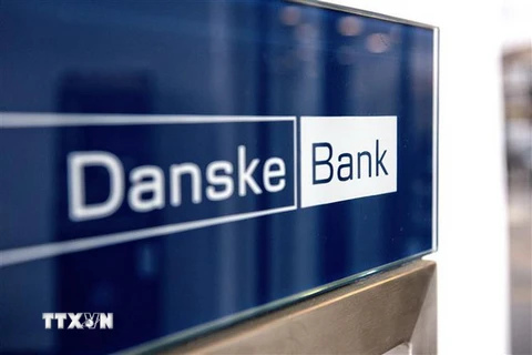 Biểu tượng Danske Bank tại Copenhagen, Đan Mạch. (Ảnh: AFP/TTXVN)
