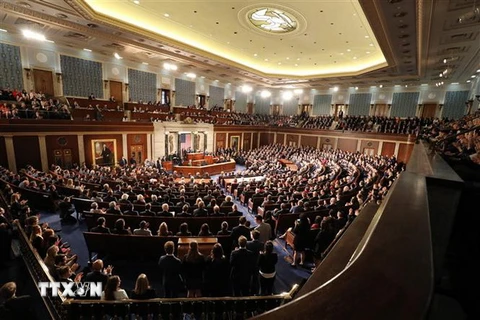 Toàn cảnh một cuộc họp Quốc hội Mỹ. (Ảnh: AFP/TTXVN)