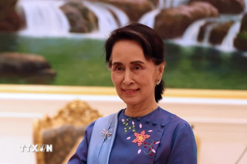 Cố vấn nhà nước kiêm Ngoại trưởng Myanmar Aung San Suu Kyi. (Ảnh: THX/TTXVN)
