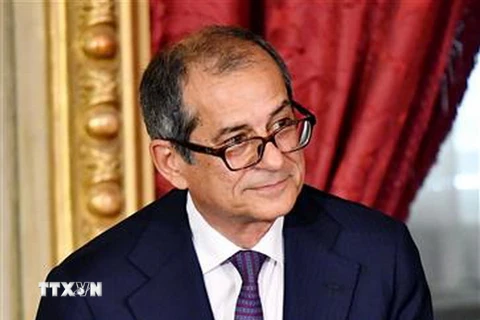 Bộ trưởng Kinh tế Italy Giovanni Tria. (Ảnh: AFP/TTXVN0