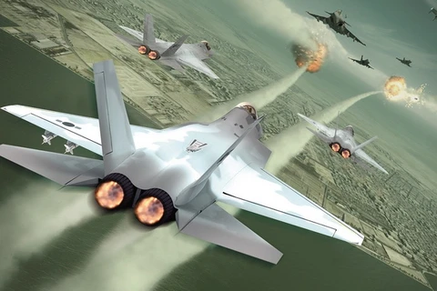 Một hình ảnh phản lực của máy bay chiến đấu KF-X của hãng Hàng không Vũ trụ Hàn Quốc. (Nguồn: defensenews)