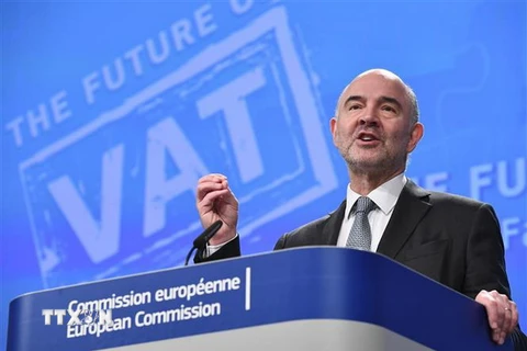 Ủy viên các vấn đề kinh tế EU Pierre Moscovici. (Ảnh; AFP/TTXVN)
