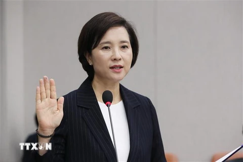 Bà Yoo Eun-hye, Phó Thủ tướng phụ trách các vấn đề xã hội kiêm Bộ trưởng Bộ Giáo dục Hàn Quốc. (Ảnh: Yonhap/TTXVN)