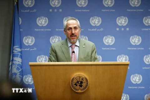 Ông Stephane Dujarric, người phát ngôn của Liên hợp quốc. (Ảnh: THX/TTXVN)