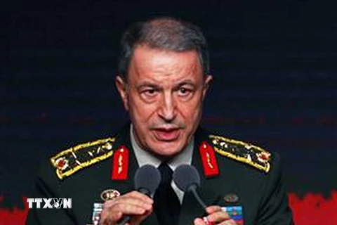 Bộ trưởng Quốc phòng Thổ Nhĩ Kỳ Hulusi Akar. (Ảnh: AFP/TTXVN)