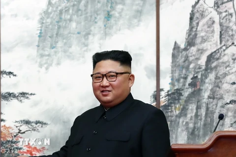 Nhà lãnh đạo Triều Tiên Kim Jong-un. (Ảnh: THX/TTXVN)