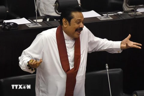 Thủ tướng Sri Lanka Mahinda Rajapaksa. (Ảnh: AFP/TTXVN)