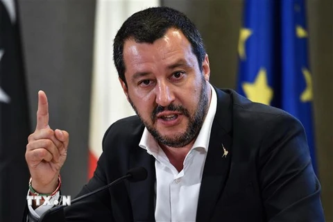 Phó Thủ tướng kiêm Bộ trưởng Nội vụ Italy Matteo Salvini. (Ảnh: AFP/TTXVN)