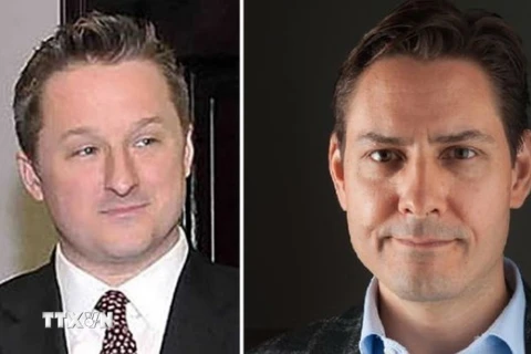 Cựu cán bộ ngoại giao Michael Kovrig (phải) và doanh nhân Michael Spavor (trái) - hai trong số các công dân Canada bị bắt giữ tại Trung Quốc. (Ảnh: BBC/TTXVN)