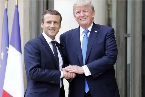 Tổng thống Mỹ Donald Trump và Tổng thống Pháp Emmanuel Macron. (Nguồn: Getty Images)
