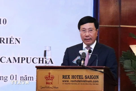 Phó Thủ tướng, Bộ trưởng Bộ Ngoại giao Việt Nam Phạm Bình Minh phát biểu khai mạc. (Ảnh: Xuân Khu/TTXVN)