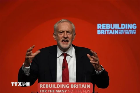 Lãnh đạo Công đảng đối lập Anh Jeremy Corbyn. (Ảnh: AFP/TTXVN)